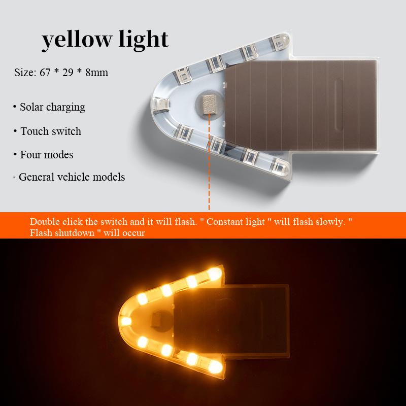 Solar Powered Wireless Anti Collision Flashing Warning Light LED Rear Taillight For Car Motorcycle Truck Night Safety