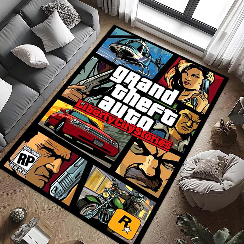 Grand Theft Auto Online: Covor de Aventură cu Octan Ridicat Potrivit pentru toate anotimpurile Decor Acasă Modă Cadouri de Crăciun Artă