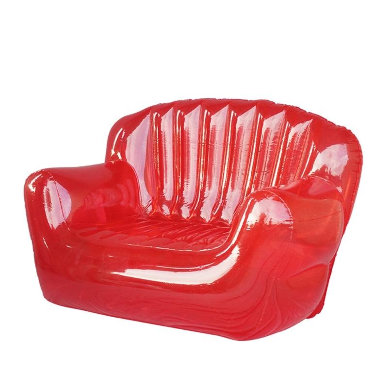 Transparenter aufblasbarer PVC-Sofastuhl Robuste Ausführung Ergonomisches Design Luftsofa zur Entspannung Außenbereich Garten Poolseite