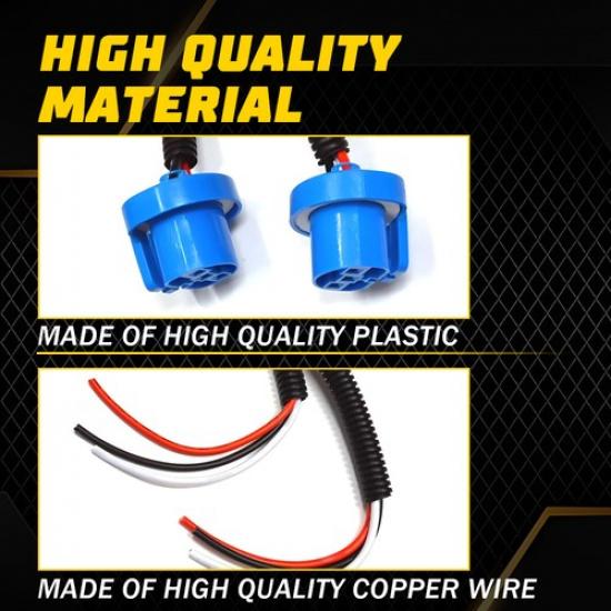 Extension Wire Pigtail 9007 P Female Head Bulb HB5 Socket Harness Light