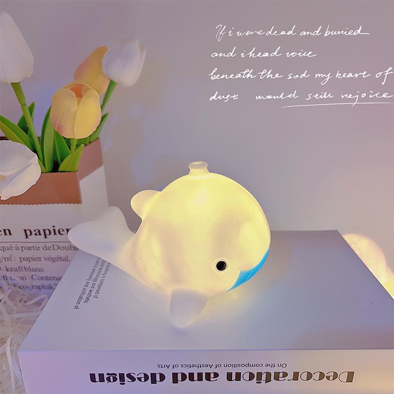 Cartoon Night Light Children's Day Vinyl Bedside Lamp Ornaments Creative Gifts