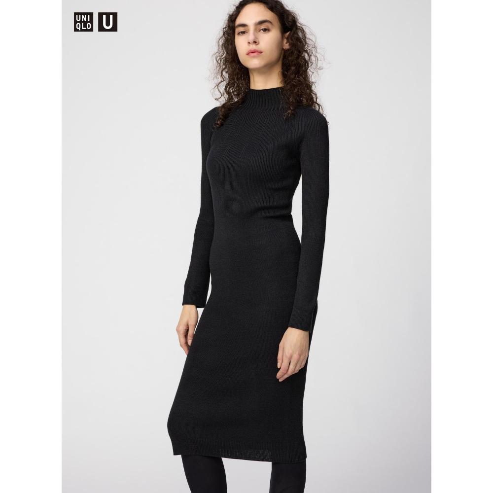 Uniqlo Платье из 3D-трикотажа со смесью мериносовой шерсти