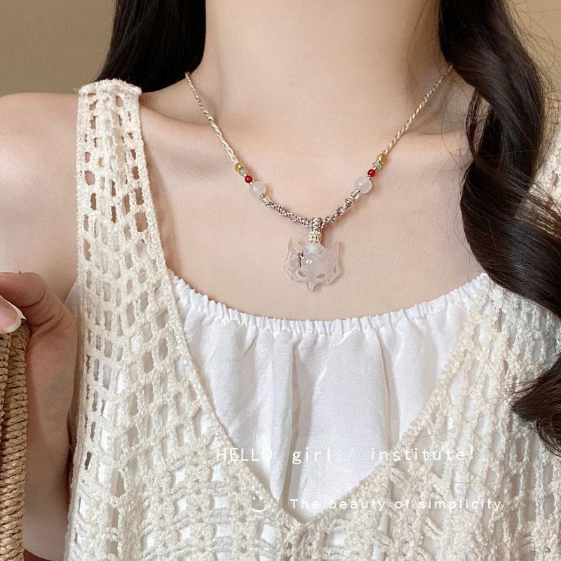 New Chinese Retro Popular Ethnic Style Necklace Women's Versatile Niche Long Sweater Chain High-end Simple Accessories