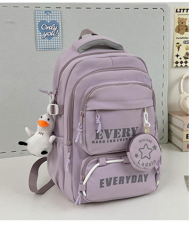 Schoolbag Korean version contrasting color splicing backpack 1011 new fashion and light travel backpack casual tooling style school bag
