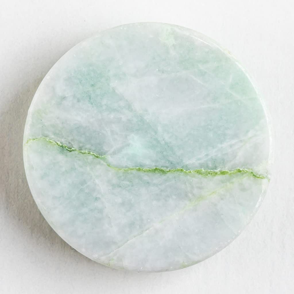 Jade Workshop Itoigawa Natural Jade Golf Marker Wallet Amulet Japanese National Stone Jomon Power Stone Paulownia Assurance Certificate MI0086