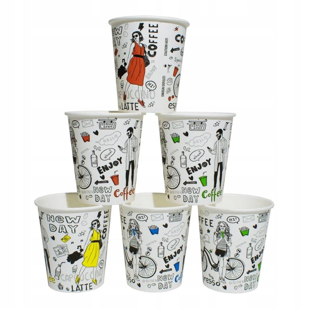Cups + Lids Disposable Paper Cups For Takeaway Drinks