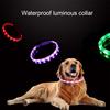 LED Pet Collar Adjustable Size Multiple Flashing Modes Waterproof Glowing Rechargeable Lightweight Dog Collar