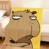 Cute Funny Tiger Crocodile Capybara Flannel Soft Warm Plush Blanket Sofa Living Room Pet Hogar Bedroom Gift Home Car Portable