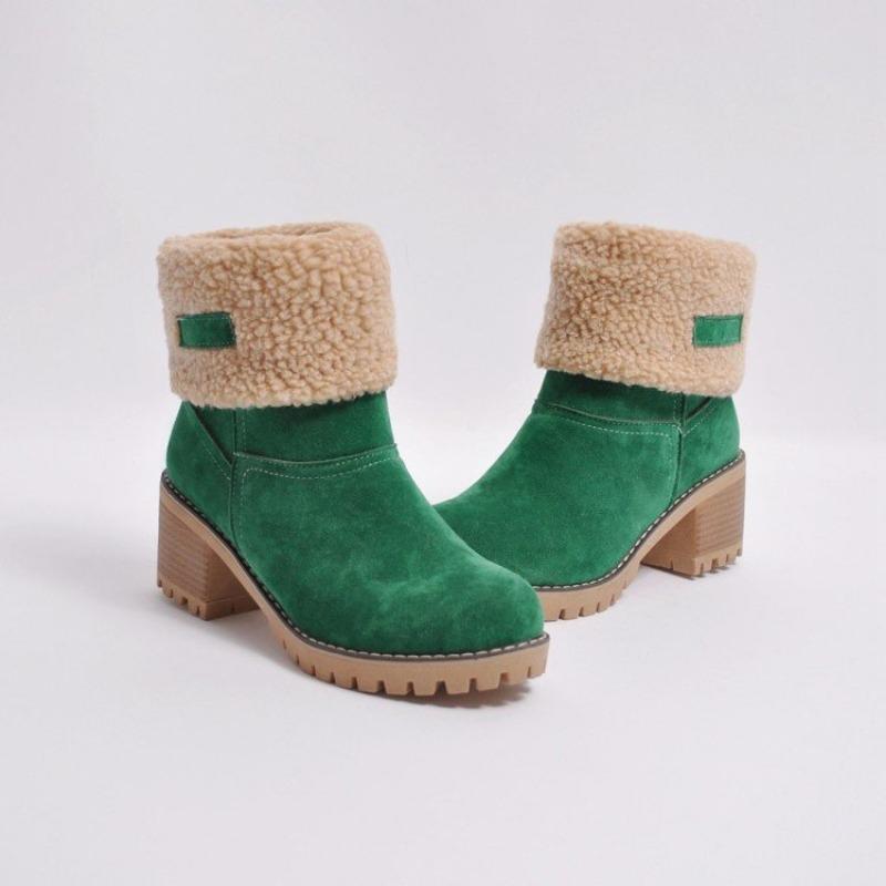 Wish winter large size medium boots lamb wool two wear cotton shoes warm snow boots women