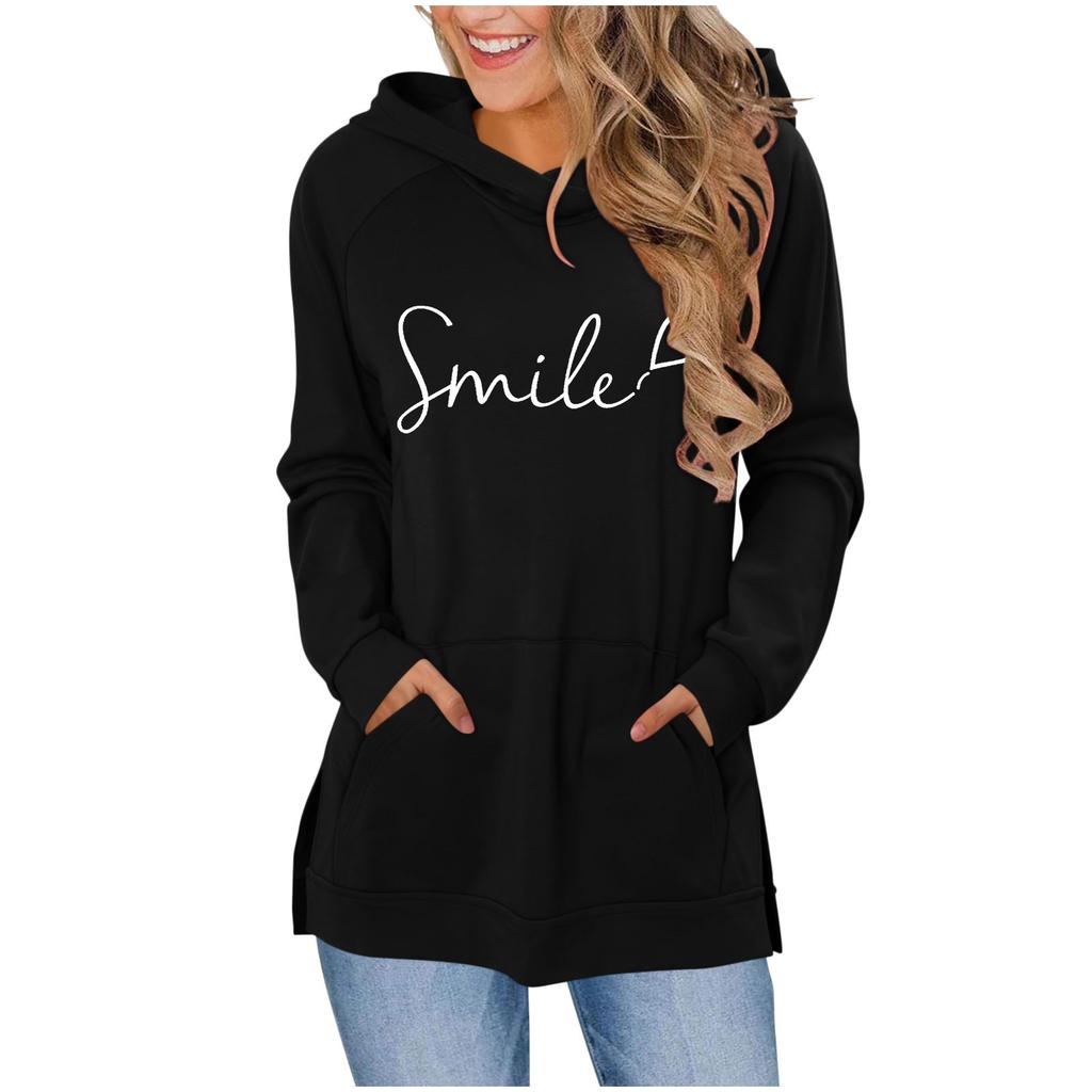 Women's Fashionable Casual Long-Sleeved Hooded Sweatshirt