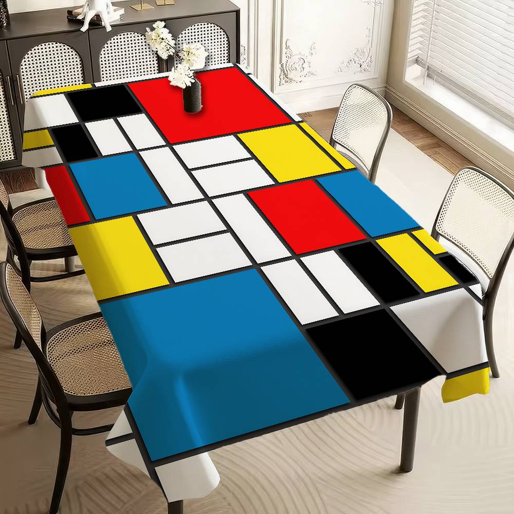 Art P-Piet CC-ornelies M-Mondrian Tablecloth Home Dinner Table Cover Banquet Outdoor Party Cover Hotel Decoration Tablecloths