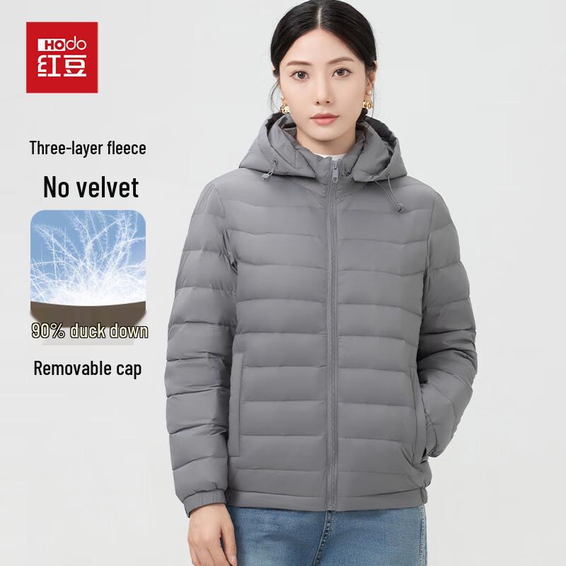 Hodo Women's Lightweight 90% Duck Down Hooded Puffer Jacket