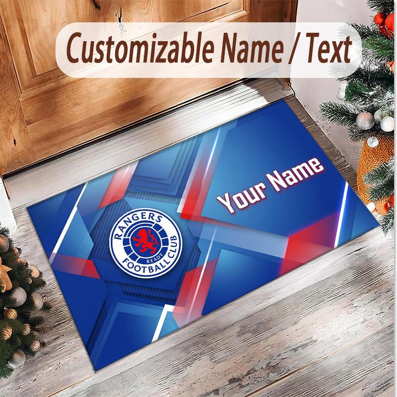 Personalized Crystal Velvet Carpet Rangers FC Pattern Non Slip Floor Rug