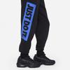 Nike Kids Logo Letter Print Cuffed Knit Sports Pants Kids Bottoms Black DX5138-010