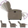Recliner Chair with Lift Assist Electric Cappuccino Faux Leather