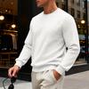Spring and Autumn Men's Retro Light Mature Casual Commuting Sports Simple Round Neck Textured Sweatshirt
