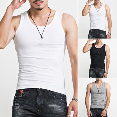 Yaz Erkek Yelek Düz Renk Kolsuz O Yaka İnce İplik Ter Emici Hızlı Kuru Bol Fitness Antrenman Koşu Atletik Tank Top