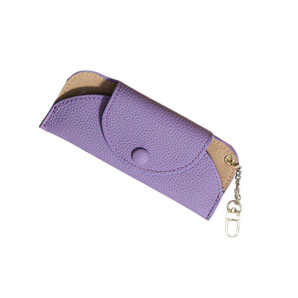 

PU Leather Glasses Case Soft Sunglasses Storage Box New Eyewear Holder Travel фіолетовий