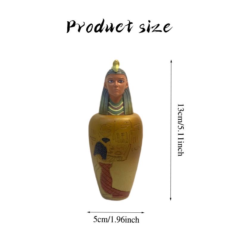 

Ancient Egyptian Pharaoh series sculpture Resin pottery jar Colorful Imsety Family living room table bookshelf decoration