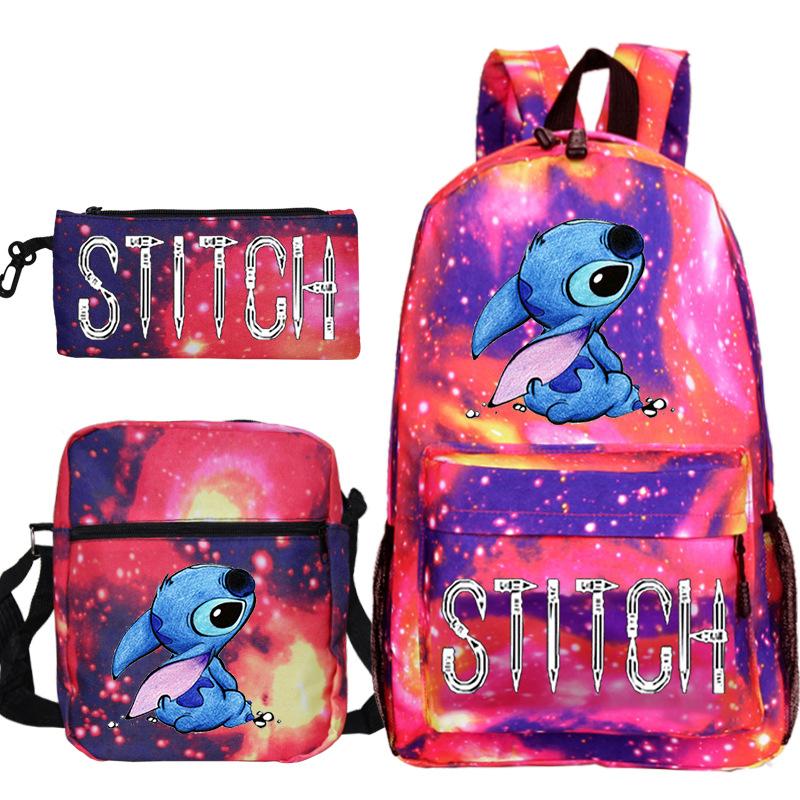 Children'S Backpack Cartoon Printed Schoolbag Shoulder Bag Pencil Case Set