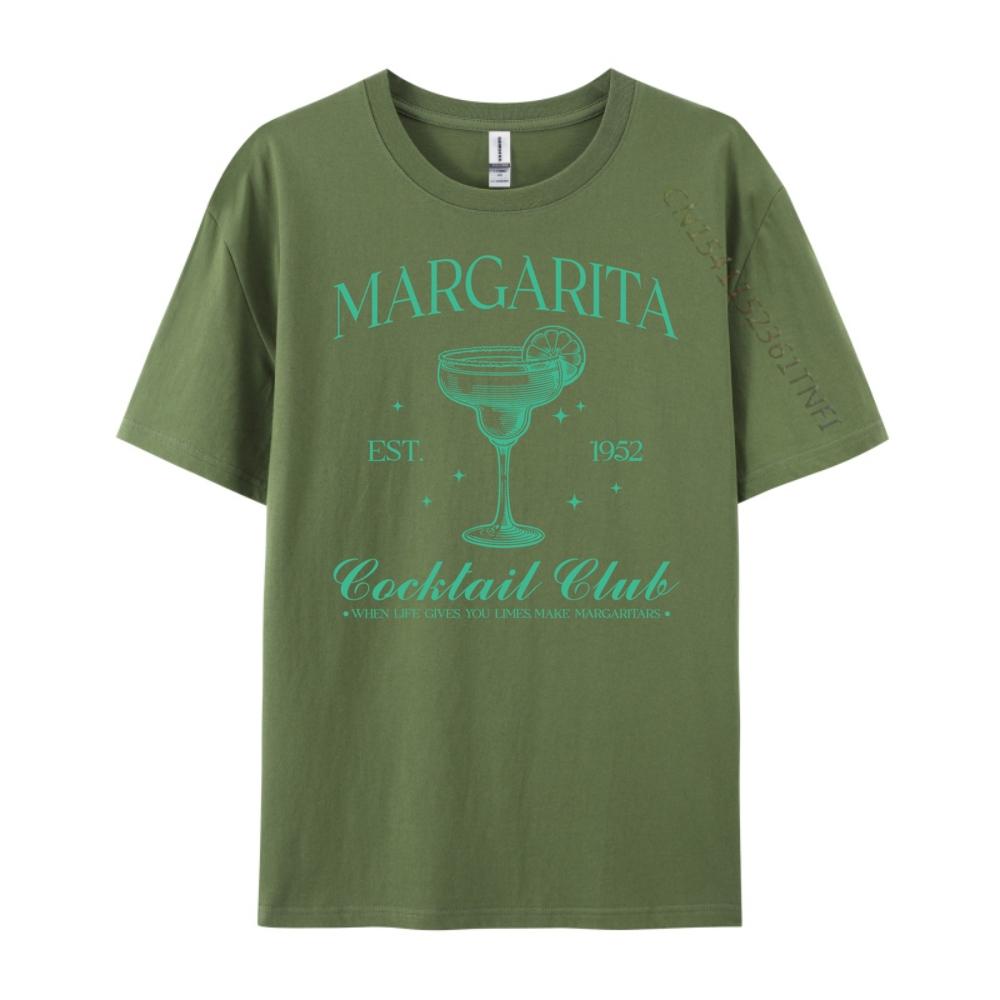 Margarita Cocktail Club Funny Drinking Gift Idea Plain T Shirts Wholesale Unisex Luxury TShirt Normal