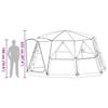 6 Person Tent with Grey and Orange Roof 425 x 396 x 222 cm