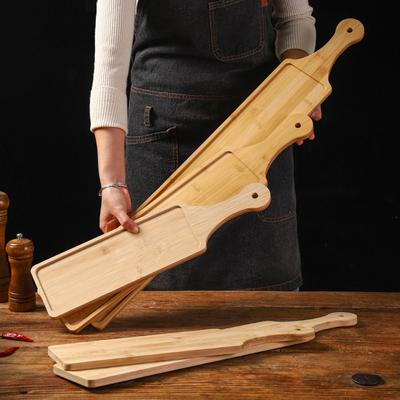 Holz-Servierbrett mit Griff für die Küche Lange Holzplatte Fettiges Rindfleisch und Lamm Rollen Tablett Servierplatten Vorspeise Holzplatten
