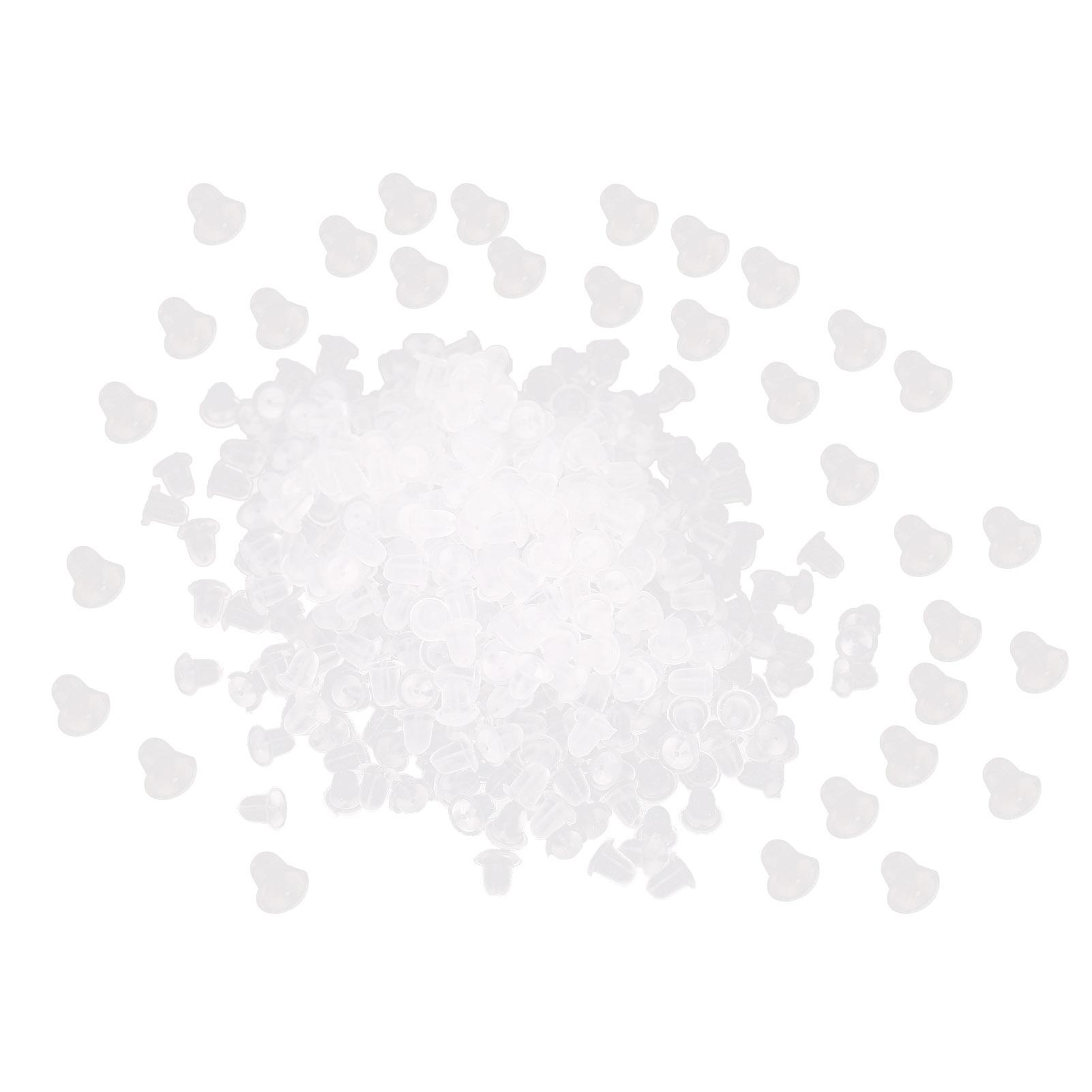 

500 шт. прозрачные силиконовые серьги, серьги на спине, сменный аксессуар для беруш