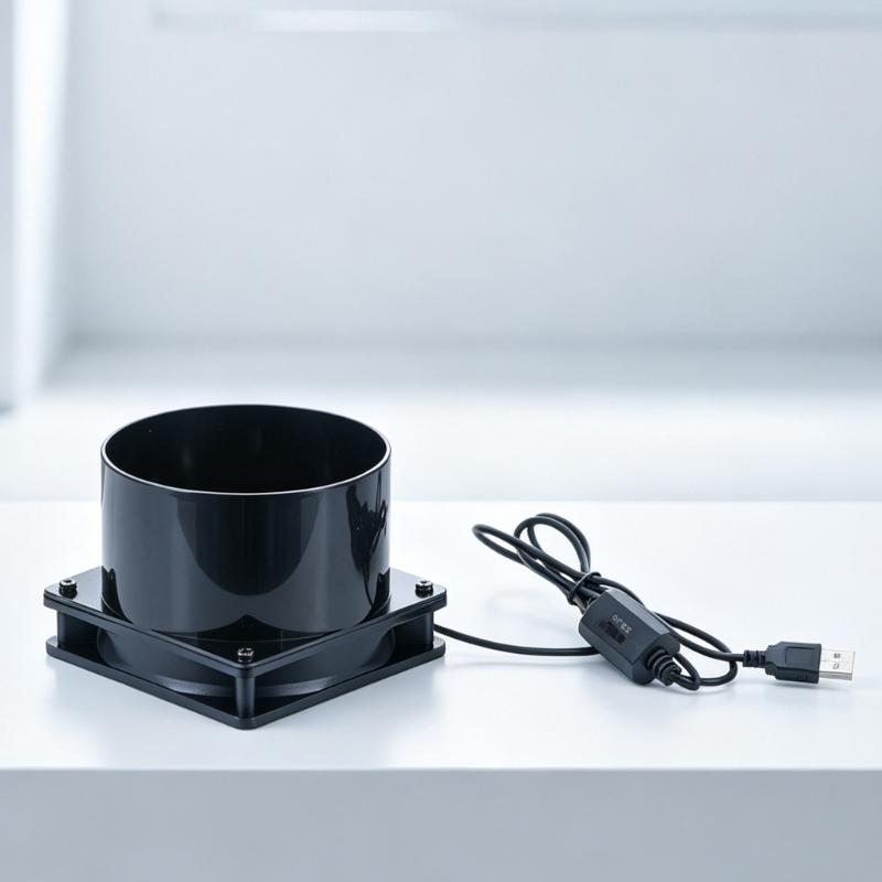 Three Speed USB Ventilation Fan, Compact Inline Exhaust Airflows for Bathroom Kitchen 3D Printer Enclosures and Greenhouse