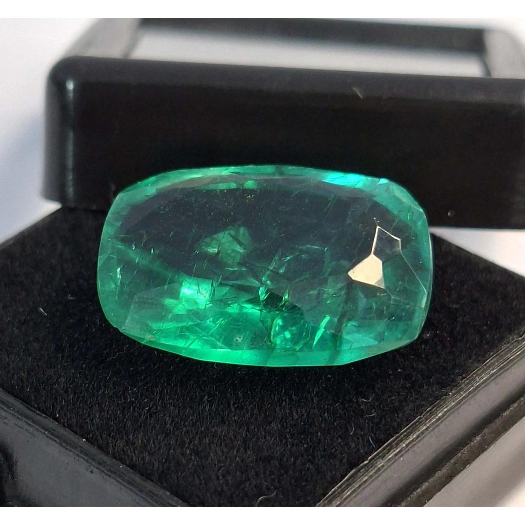 Natural Green Colombian Emerald Cushion Cut 11-13 Ct Beautiful Loose Gemstone