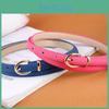 Versatile Slim Faux Leather Belt For Women In Candy Colors With Pin Buckle Design