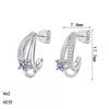 Sterling Double Layer Earrings Women With Moissanite Zircon Minimalist Chic Design 2025