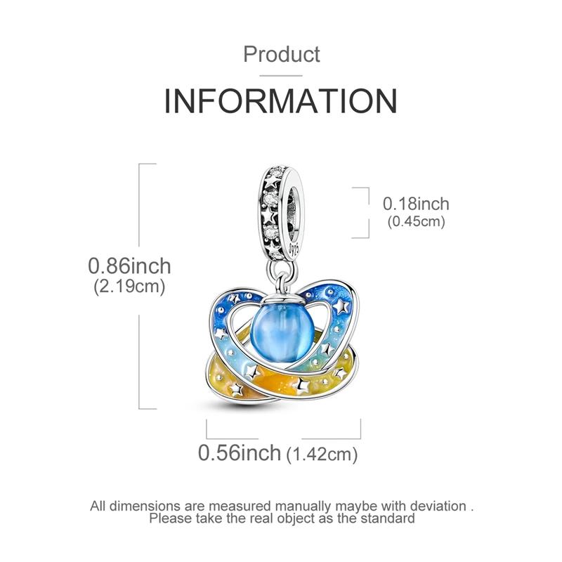 Charms Plataluminous And Colorful Planet Stars Pendant Fit Originalbracelets Charms For Women Jewelry Diy Making Gifts