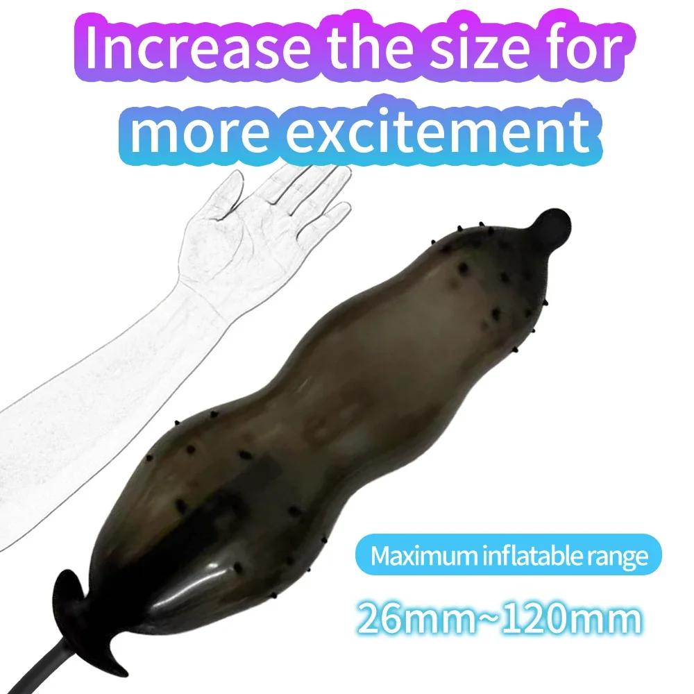 Inflatable Anal Plug Dilator Prostate Massager Buttplug Extra Large Inflat Dildo Anal Pump Adult Supplies Sex Toys For Women Men
