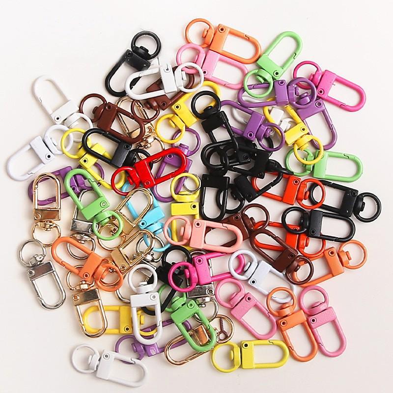 Heart-Shaped Alloy Lobster Clasp: Colorful Spring Coil for DIY Jewelry & Handmade Pendants