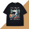 Sewing Sewing Machine T Shirt Tee Unisex WOMEN Ill Be In My Office Sewing Tshirt Cotton Short Sleeve Round Neck Fashionable Tops
