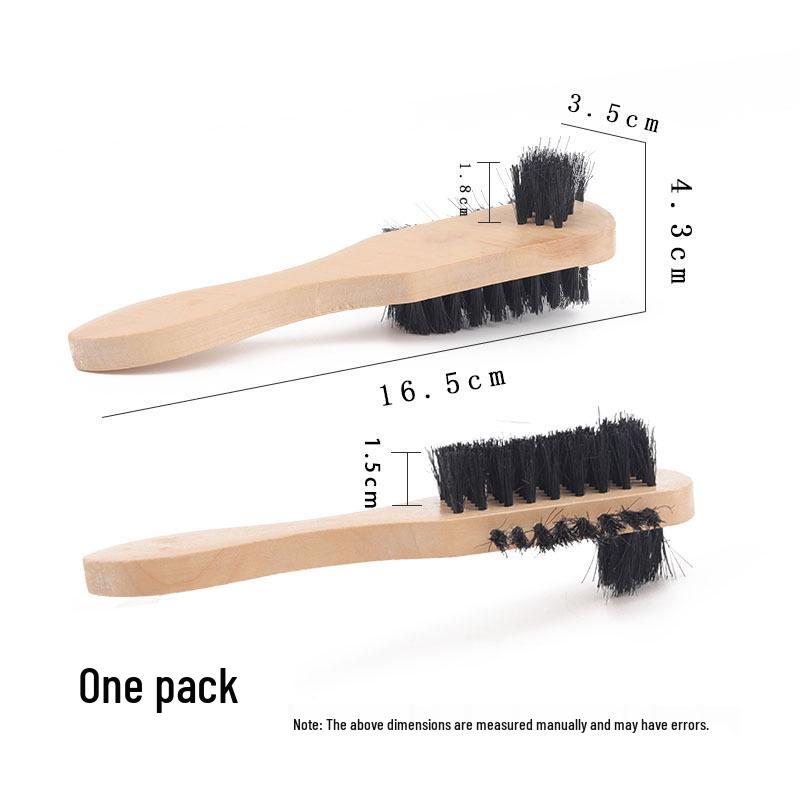 

Буковая щетка для обуви из конского волоса для кожи и замши - Доступна в большом и малом размерах