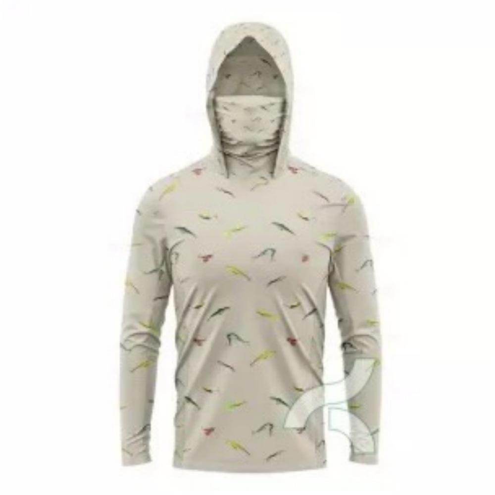 Offshore fishing shirt Men's sun protection long sleeve fishing suit UV protection mask hooded fishing suit