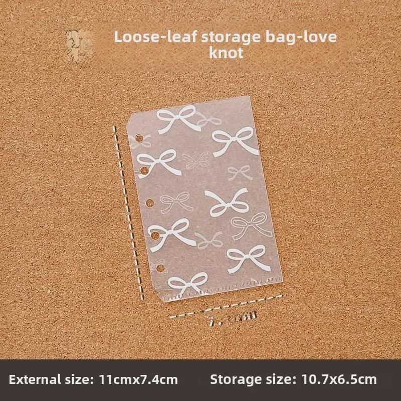 PVC Glitter Transparent A7/M5 Loose-Leaf Notebook & Storage Set