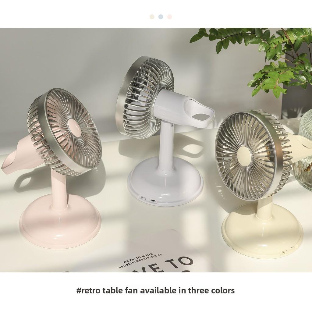 Classic Portable Usb Fan For Office And Dorm With 3speed Settings And Rechargeable Battery