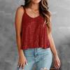 Party Tops Women Sleeveless Sling Sequin Tops Loose Fit Soft Stretchy Sparkling Shimmering Vest Party Clothing