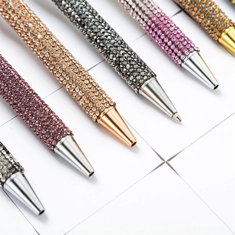 High Quality Sparkling Luxury Bright Metal Ball Pen Press Pen Signature Pen Ballpoint Pen