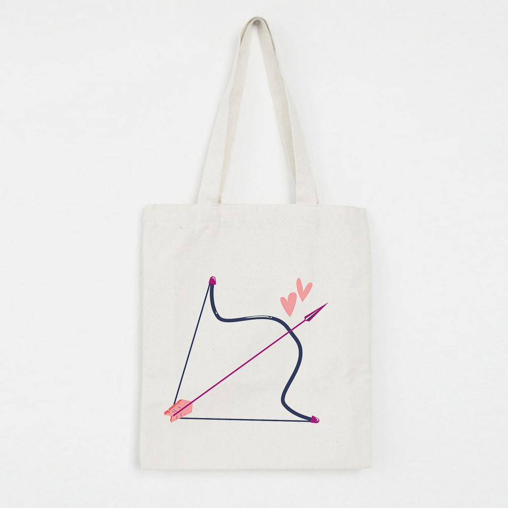 

Женские сумки-шопперы с принтом Love, женская сумка-тоут для покупок, дорожная эко-многоразовая дамская сумка-шоппер через плечо, студенческая сумка для книг 24*26cm