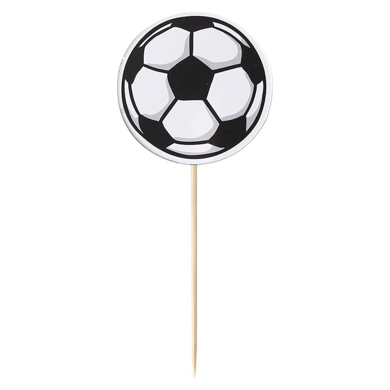 

Basketball Football Theme Cupcake Card Sports Party Dessert Pick Toothpick Birthday Custom Decoration One Size
