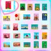 50 Posters Landmark Stickers Travel Diary Oil Painting Style World Landmark Architecture Travel City Posters