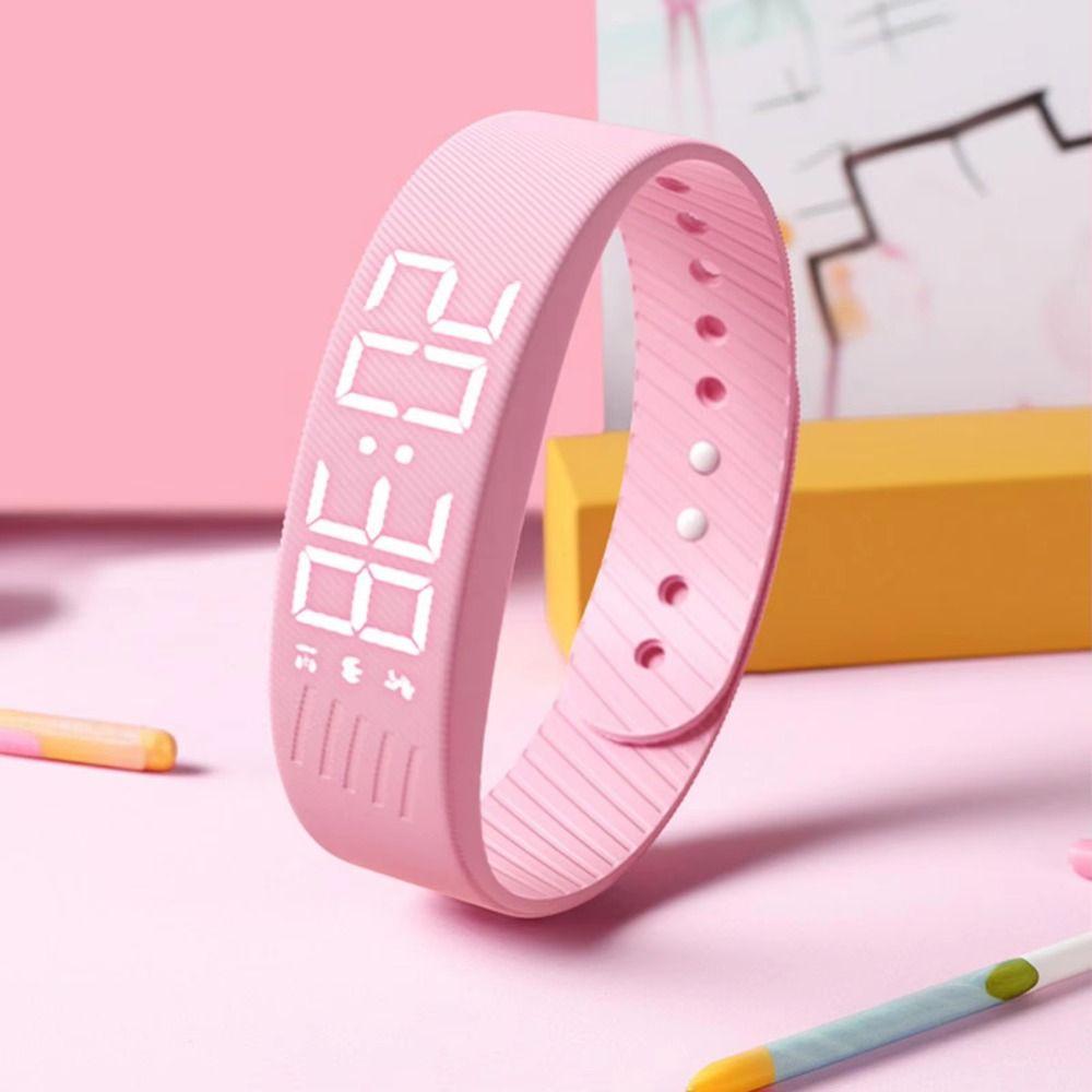 LED Digital Display Silent Smart Band Adjustable Band Silent Wrist Shock Bands  Sleep Tracker