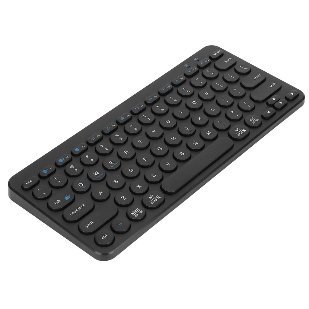 Wireless Keyboard 78 Keys Round Keycaps Slim Compact Retro Quiet Bluetooth Keyboard for Home Office