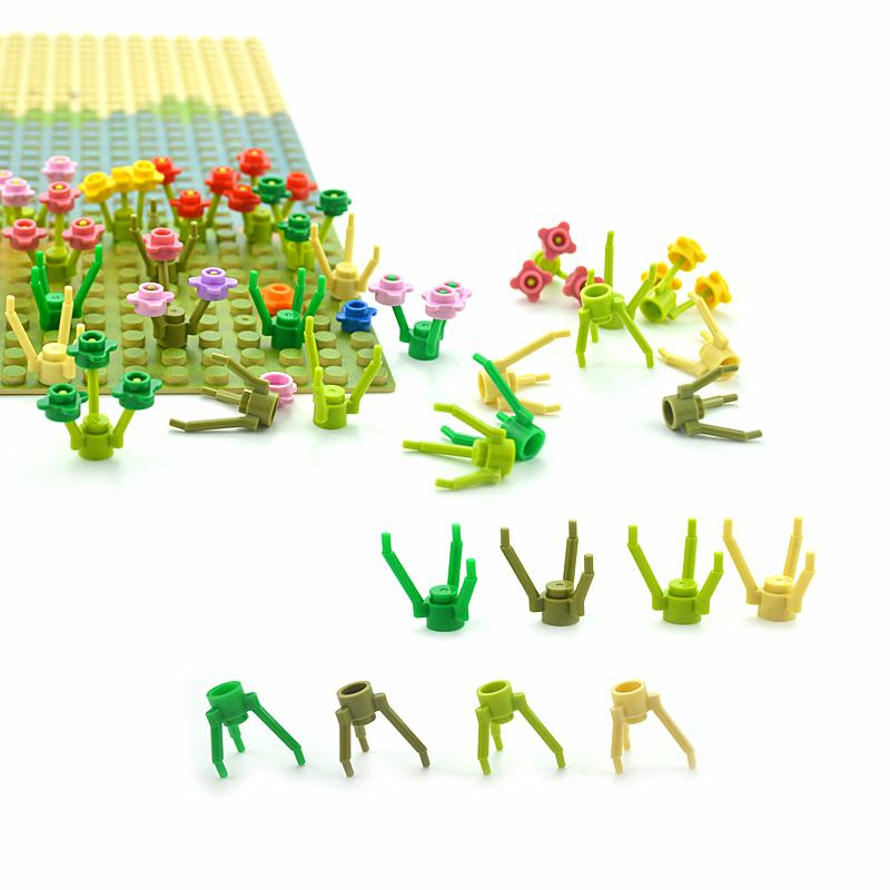 Building Block Model Garden House DIY Accessories Flower Stem Seaweed Grass Plants Green Plants Bamboo Tree Leaf MOC Brick 3741