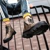 Men's Leather Boots High-top Casual Shoes Large Size Shoes for Men