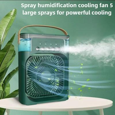 New 3 In 1 Fan AIr Conditioner Household Mini Air Cooler LED Night Light Portable Humidifier Air Adjustment Fan Office Home Fan